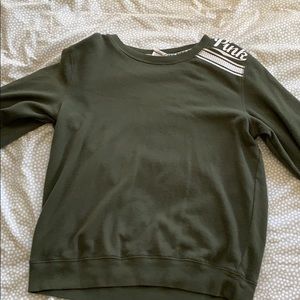 PINK crew neck, army green, white logo